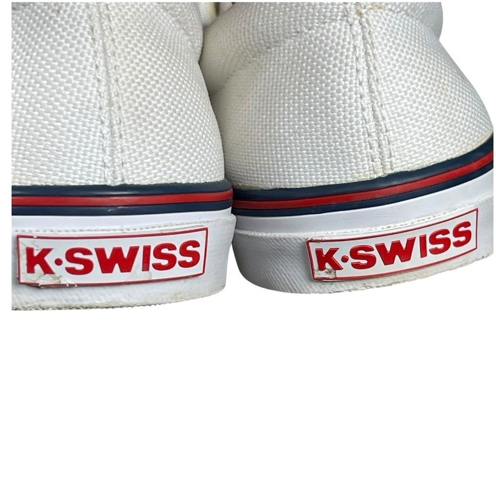K-Swiss Women White Canvas Low Top Sneakers Size 7 50th Anniversary 93956-954-M - Picture 12 of 15